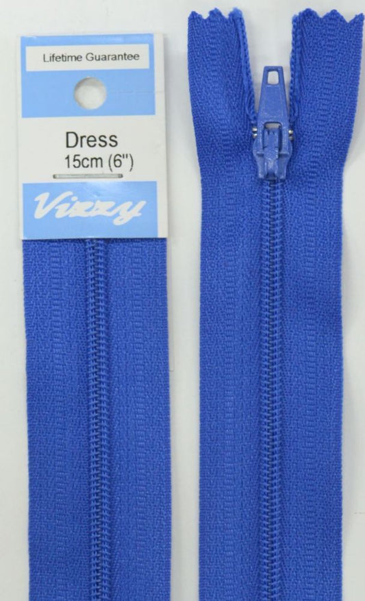 15cm Royal Blue Zipper
