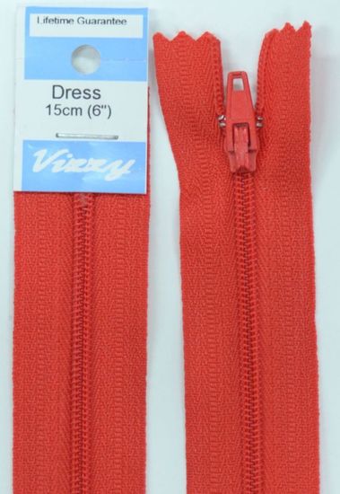 15cm Red Zipper