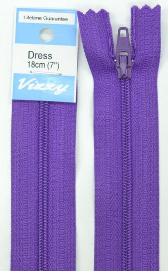 18cm Purple Zipper