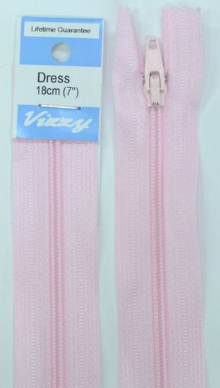 18cm Baby Pink Zipper