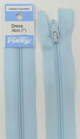 18cm Sky Blue Zipper