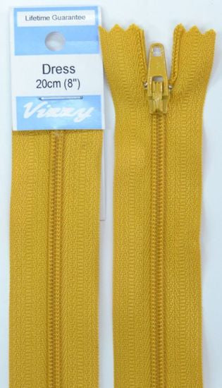 20cm Old Gold Zipper