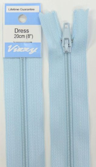 20cm Sky Blue Zipper