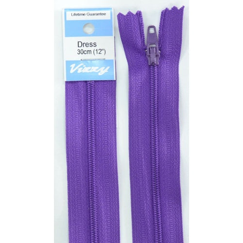30cm Purple Zipper