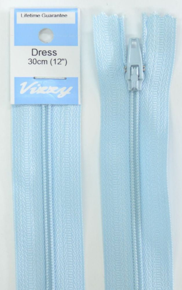 30cm Sky Blue Zipper