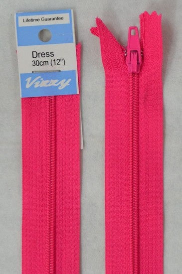 30cm Hot Pink Zipper