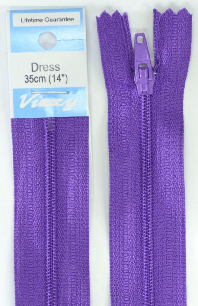 35cm Purple Zipper