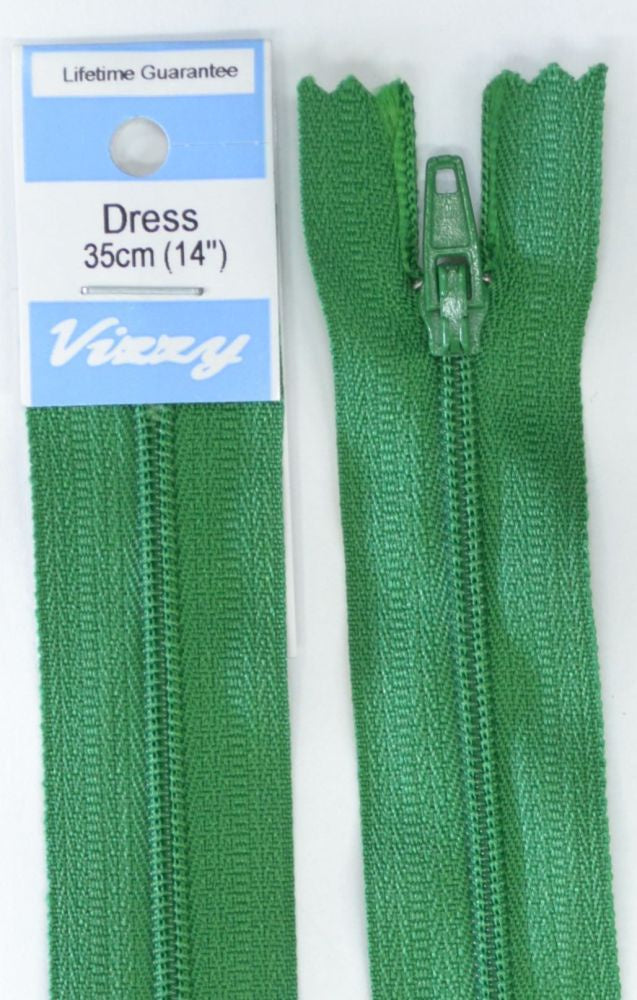 35cm Emerald Zipper