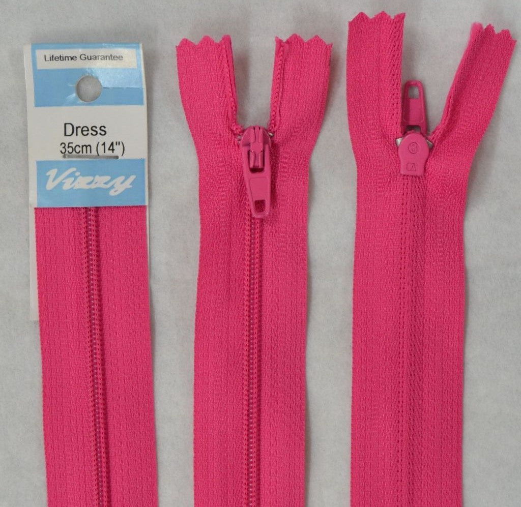 35cm Hot Pink Zipper