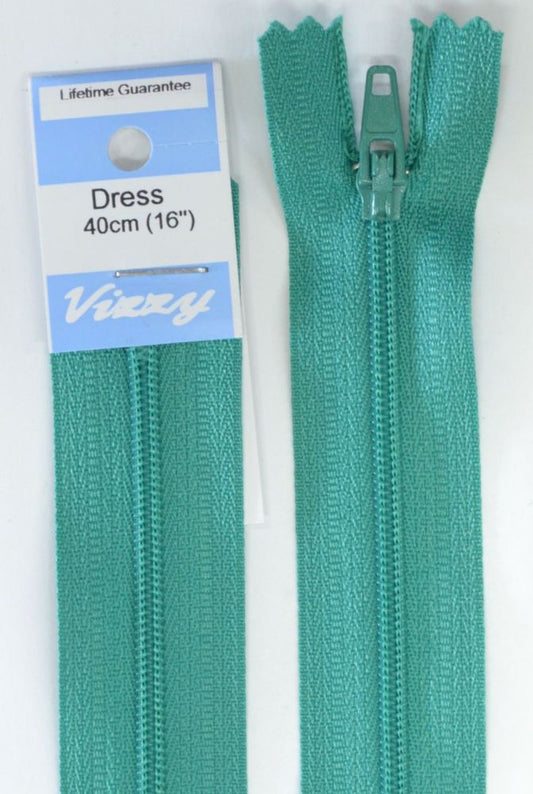 40cm Sea Mist Zipper