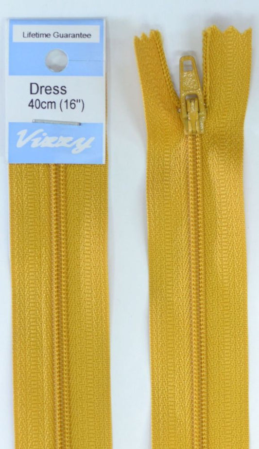 40cm Old Gold Zipper