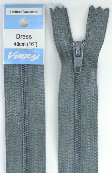 40cm Grey Zipper