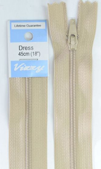 45cm Natural Zipper