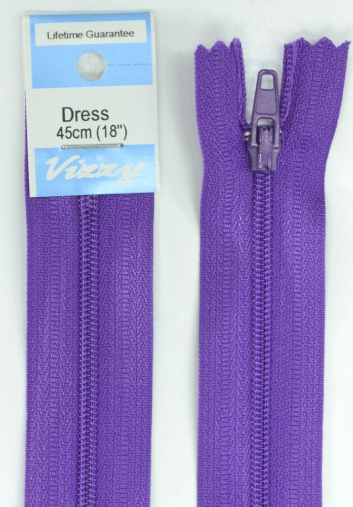 45cm Purple Zipper