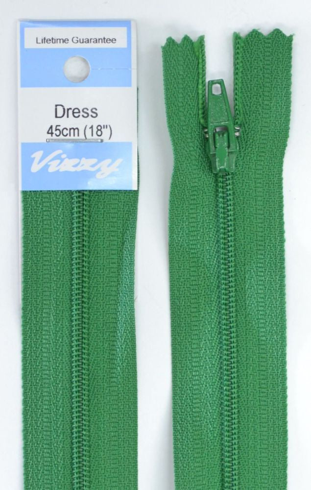 45cm Emerald Green Zipper