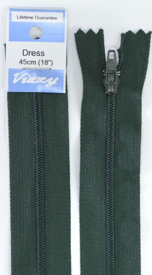 45cm Hunter Green Zipper