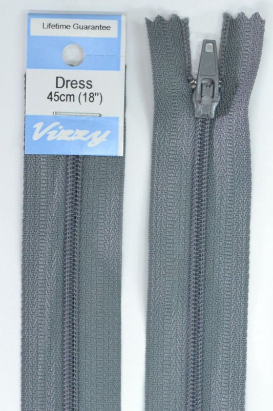 45cm Grey Zipper