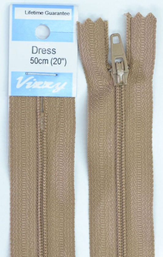 50cm Camel Zipper