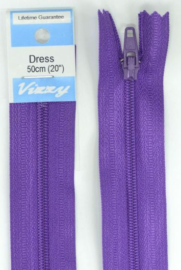 50cm Purple Zipper