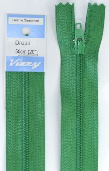 50cm Emerald Zipper