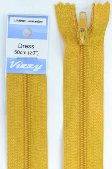 50cm Old Gold Zipper