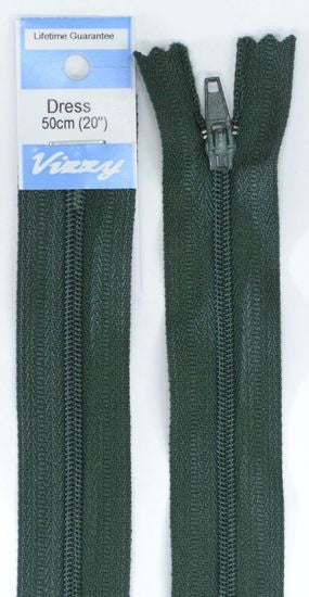 50cm Hunter Green Zipper