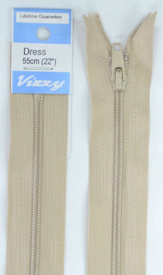 55cm Natural Zipper