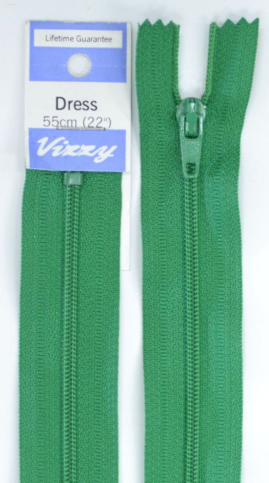 55cm Emerald Zipper