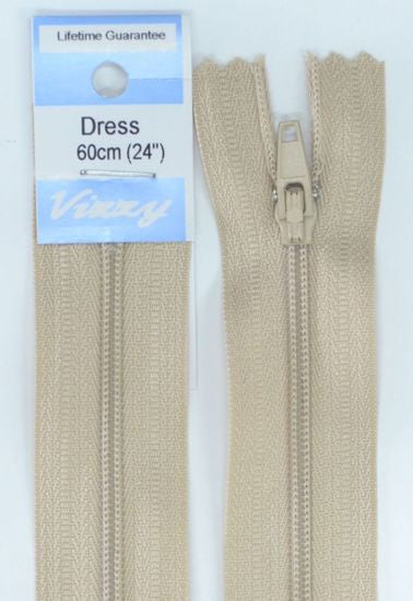 60cm Natural Zipper