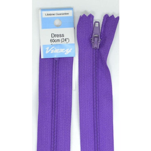 60cm Purple Zipper