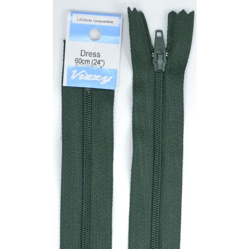 60cm Hunter Green Zipper