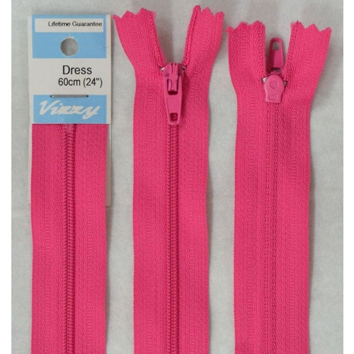 60cm Hot Pink Zipper