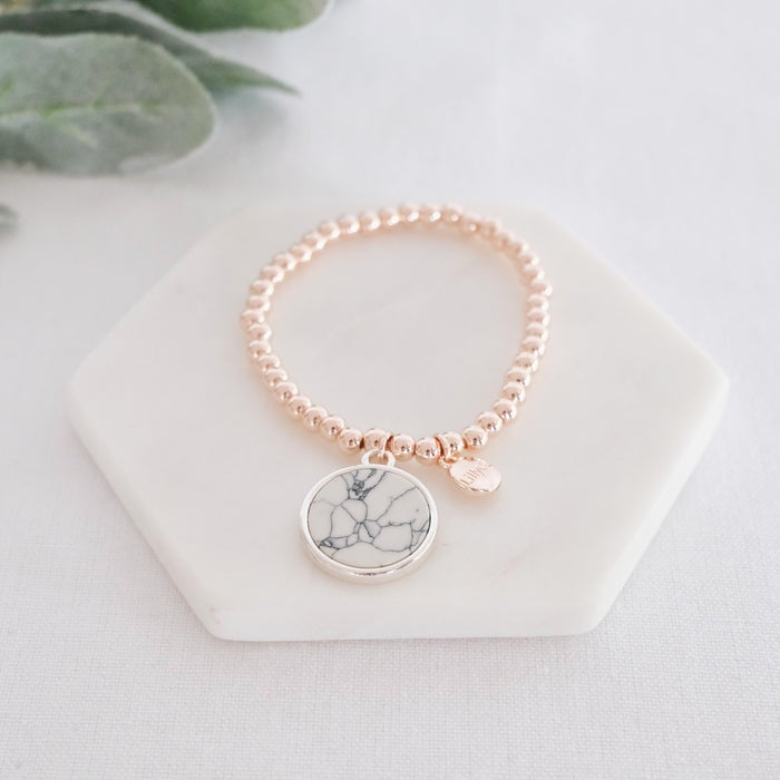 Mixed & White Pendant Bracelet