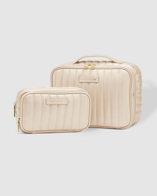 Maggie Rosie Cosmetic Bag Set Champagne