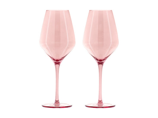 Glamour Wine Glass 520ML Set of 2 Pink