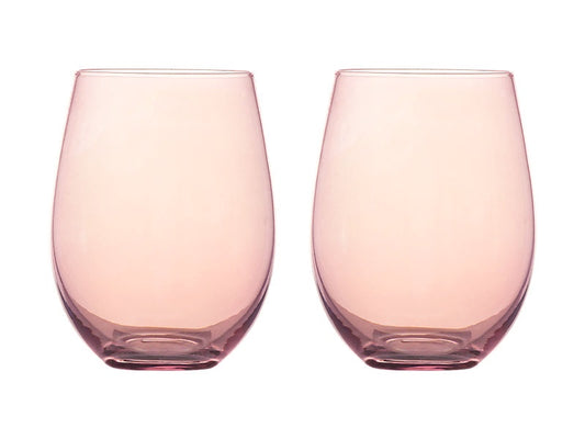 Glamour Stemless Glass 560ML Set of 2 Pink
