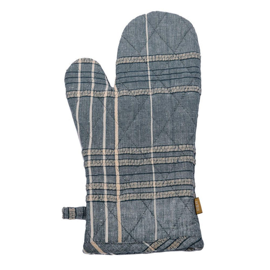 Textured Check Oven Glove Blueberry
