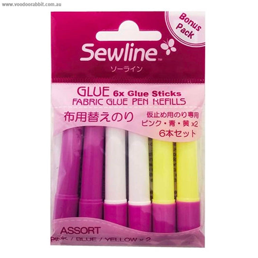 Sewline Glue Pen Refills - Multi (6 pack)